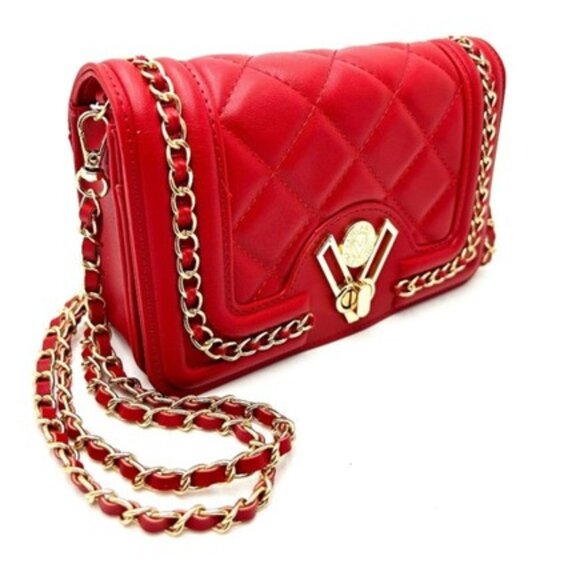 Valentino Orlandi Handbags - Valentino Orlandi Small Quilted Turn Lock Crossbody NWT